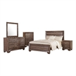 Pemberly Row 5-Piece Queen Bedroom Set in Washed Taupe Brown and Black