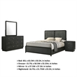 Pemberly Row 4-Piece Queen Bedroom Set with Gold Accents in Black