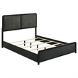 Pemberly Row 4-Piece Queen Bedroom Set with Gold Accents in Black