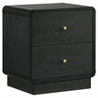 Pemberly Row 4-Piece Queen Bedroom Set with Gold Accents in Black