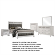 Pemberly Row 5-Piece Queen Faux Leather Bedroom Set in Gray and White