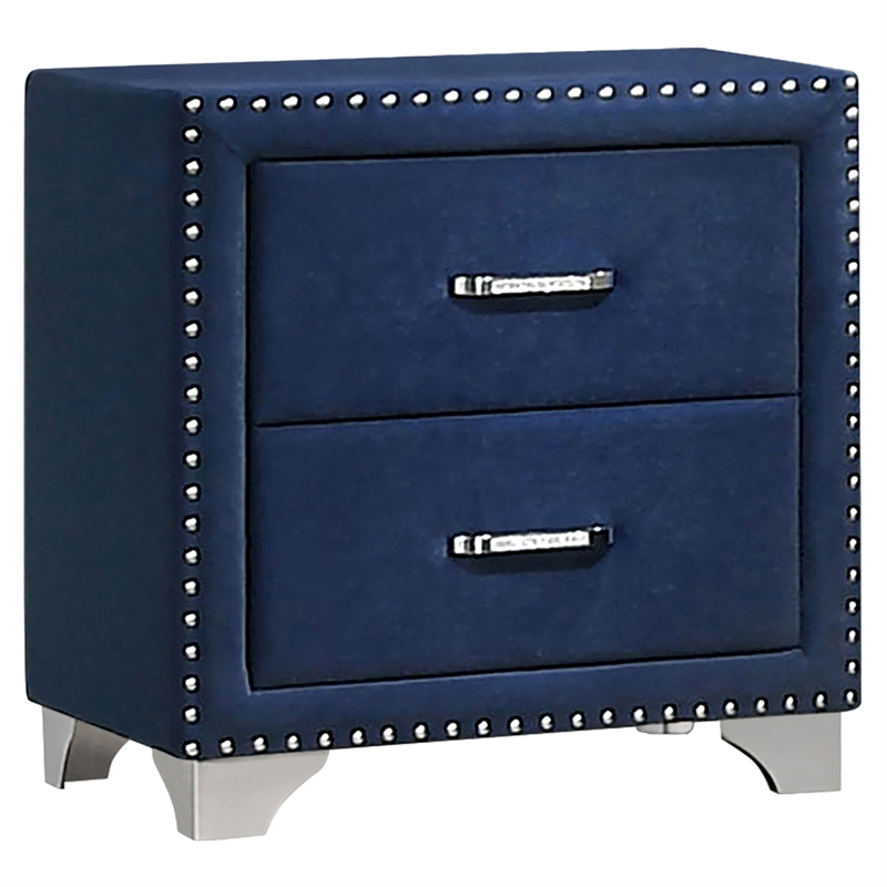 Pemberly Row 4-Piece King Tufted Velvet Bedroom Set in Pacific Blue