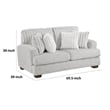 Pemberly Row 70-Inch Loveseat with 4 Pillows in Light Gray Corduroy