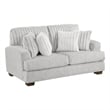 Pemberly Row 70-Inch Loveseat with 4 Pillows in Light Gray Corduroy