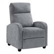 Pemberly Row Manual Push Back Reclining Chair in Dark Gray Corduroy