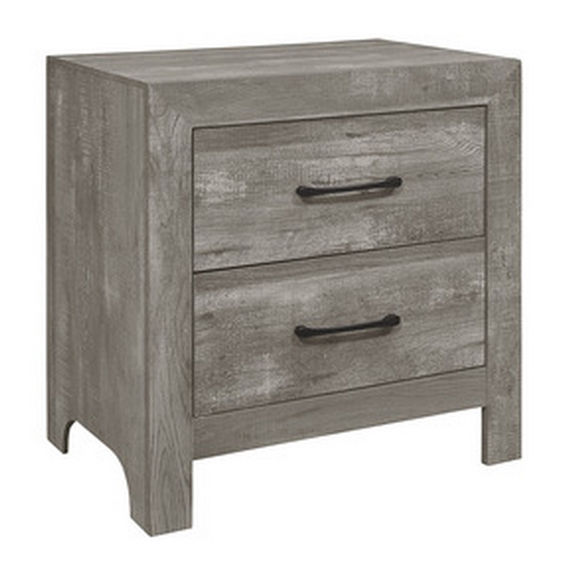 Pemberly Row 3-Piece Farmhouse Full Bedroom Set in Gray and Black