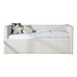 Pemberly Row Tufted Daybed with Pull-Out Trundle in White Dove