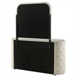 Pemberly Row 6-Drawer Boucle Bedroom Dresser with Mirror in Ivory White
