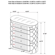 Pemberly Row 5-Drawer Tall Boucle Bedroom Chest in Ivory White