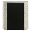Pemberly Row 5-Drawer Tall Boucle Bedroom Chest in Ivory White