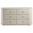Pemberly Row 6-Drawer Modern Boucle Bedroom Dresser in Ivory White