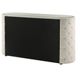 Pemberly Row 6-Drawer Modern Boucle Bedroom Dresser in Ivory White