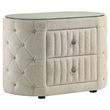 Pemberly Row 4-Piece Velvet Eastern King Bedroom Set in Ivory White