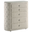 Pemberly Row 5-Piece Velvet Queen Bedroom Set in Ivory White