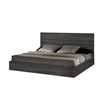 Pemberly Row King Bed with Tall Panel Headboard in Gray Elm Veneer