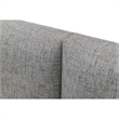 Pemberly Row King Platform Bed with Tufted Wall Headboard in Gray