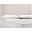 Pemberly Row Full Size Panel Bed with Tapered Legs in White Wood