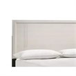 Pemberly Row Queen Panel Bed with Tapered Legs in White Wood