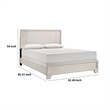 Pemberly Row Queen Panel Bed with Tapered Legs in White Wood