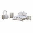 Pemberly Row 5-Piece Queen Bedroom Set in Silver Oak and Ivory