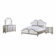Pemberly Row 4-Piece California King Bedroom Set in Silver Oak and Ivory