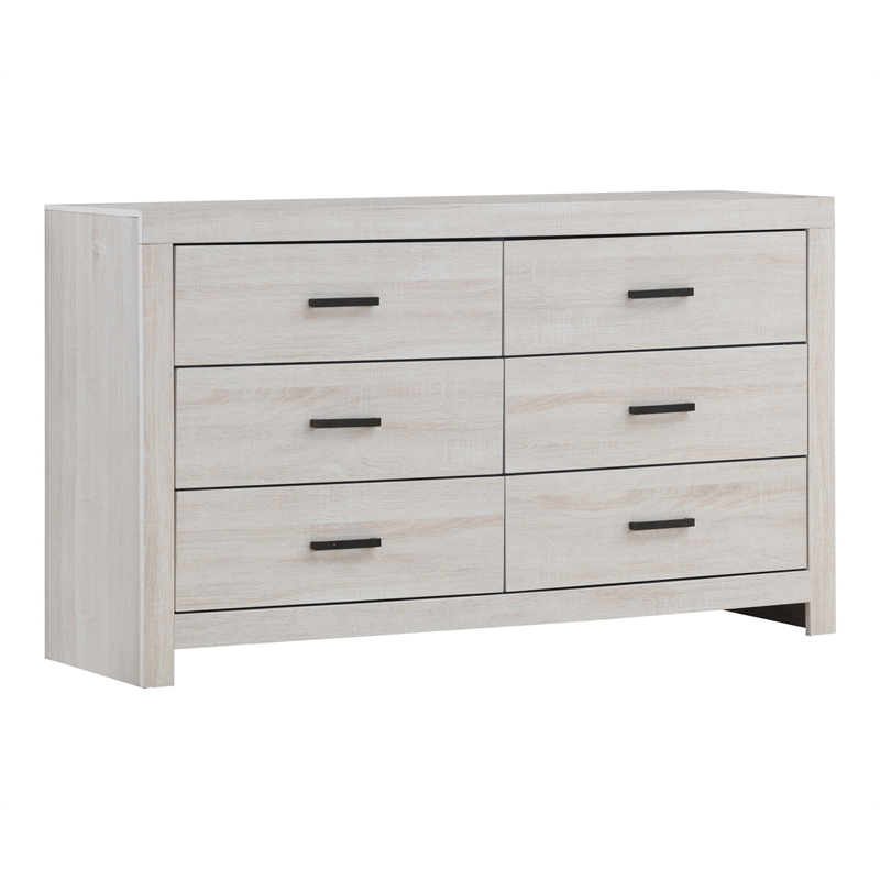 Pemberly Row 5-Piece Eastern King Panel Bedroom Set in Coastal White