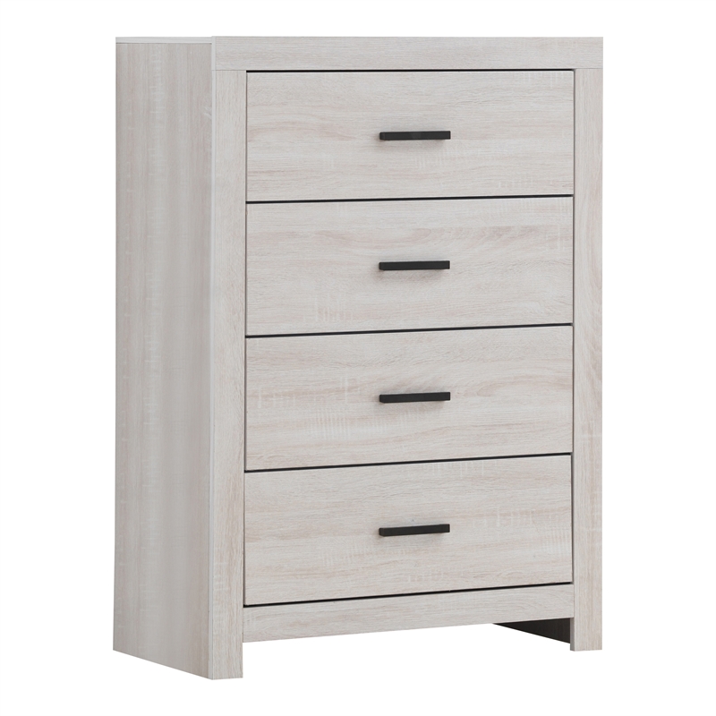 Pemberly Row 5-Piece Eastern King Panel Bedroom Set in Coastal White