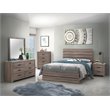 Pemberly Row 5-Piece Wood Queen Panel Bedroom Set in Barrel Oak