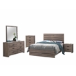 Pemberly Row 5-Piece Wood Queen Panel Bedroom Set in Barrel Oak