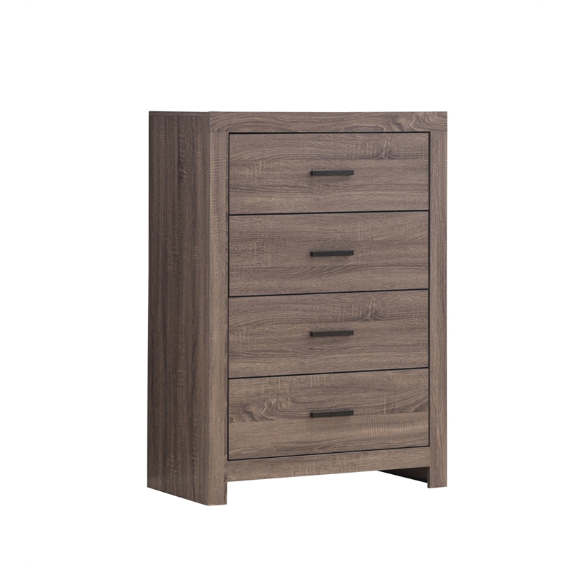 Pemberly Row 5-Piece Wood Queen Panel Bedroom Set in Barrel Oak