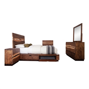 Pemberly Row 5-Piece California King Bedroom Set in Smokey Walnut