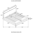 Pemberly Row California King Bed with Split Headboard in Smokey Walnut