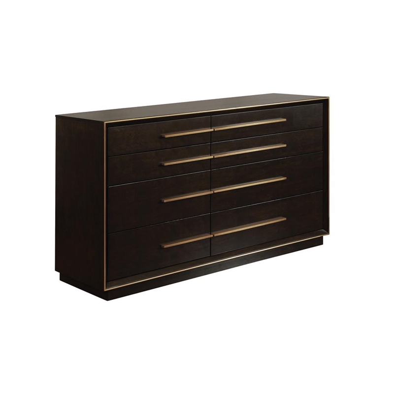 Pemberly Row 4-Piece Queen Velvet Bedroom Set in Smoked Peppercorn