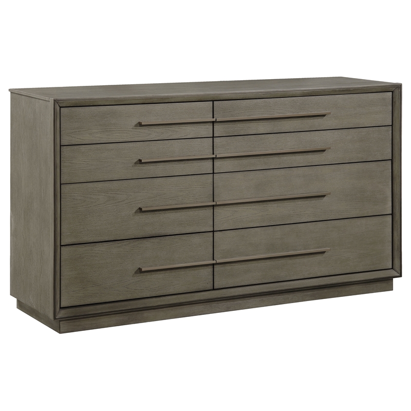 Pemberly Row 4-Piece California King Bedroom Set in Taupe Oak