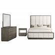 Pemberly Row 4-Piece California King Bedroom Set in Taupe Oak