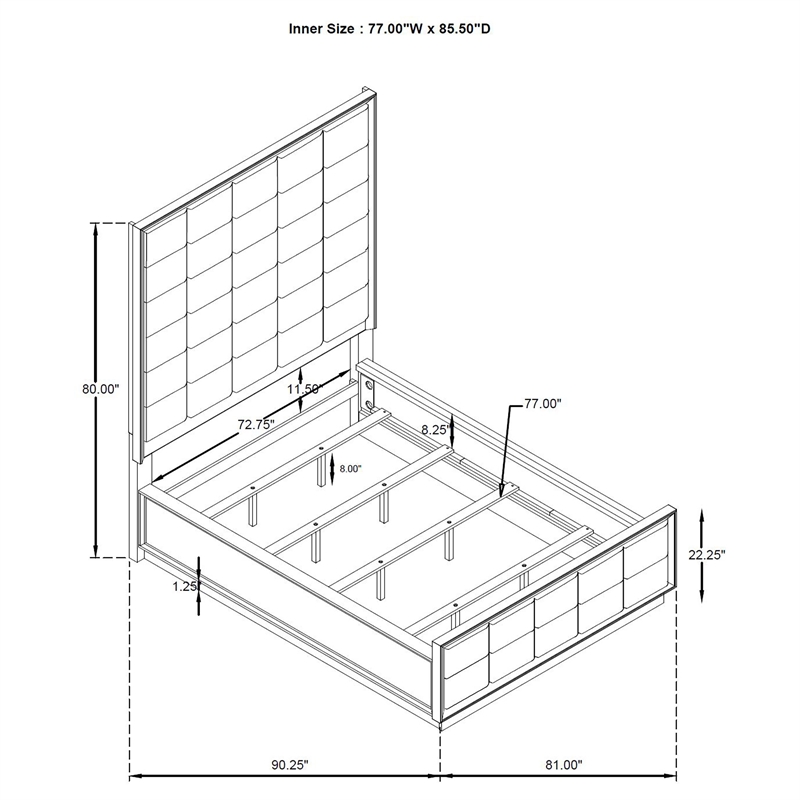 Pemberly Row 5-Piece California King Bedroom Set in Taupe Oak