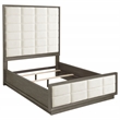Pemberly Row 4-Piece Upholstered Queen Bedroom Set in Taupe Oak