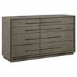 Pemberly Row 5-Piece Upholstered Queen Bedroom Set in Taupe Oak