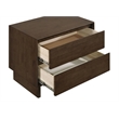 Pemberly Row 2-Drawer Nightstand Bedside Table in Warm Brown