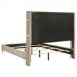 Pemberly Row 5-Piece Eastern King Wingback Bedroom Set in Beige and White