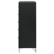 Pemberly Row Vintage Inspired 5-Drawer Bedroom Chest in Black