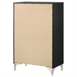 Pemberly Row Vintage Inspired 5-Drawer Bedroom Chest in Black