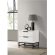 Pemberly Row Modern 2-Drawer Nightstand Bedside Table in White