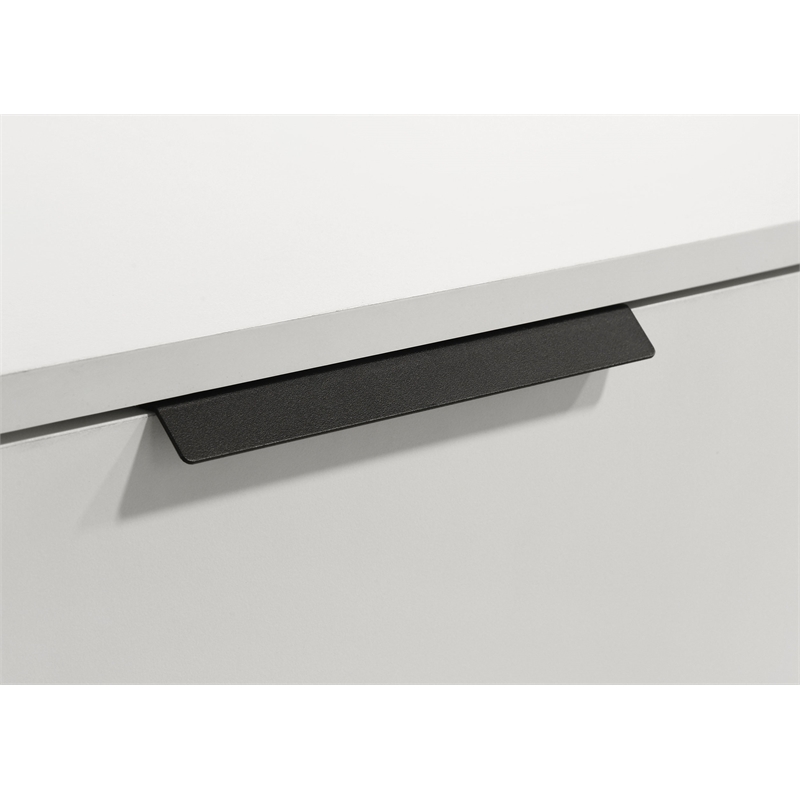 Pemberly Row Modern 2-Drawer Nightstand Bedside Table in White