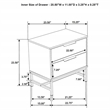 Pemberly Row Modern 2-Drawer Nightstand Bedside Table in White