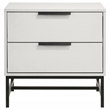 Pemberly Row Modern 2-Drawer Nightstand Bedside Table in White