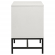 Pemberly Row Modern 2-Drawer Nightstand Bedside Table in White