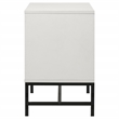 Pemberly Row Modern 2-Drawer Nightstand Bedside Table in White