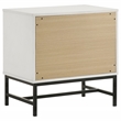 Pemberly Row Modern 2-Drawer Nightstand Bedside Table in White