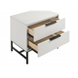 Pemberly Row Modern 2-Drawer Nightstand Bedside Table in White